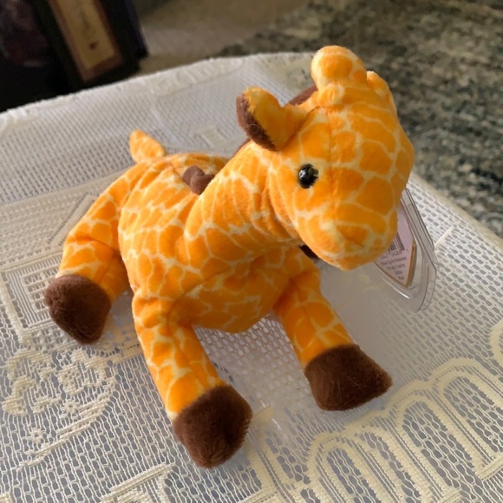 1995 beanie baby twigs giraffe yellow/brown